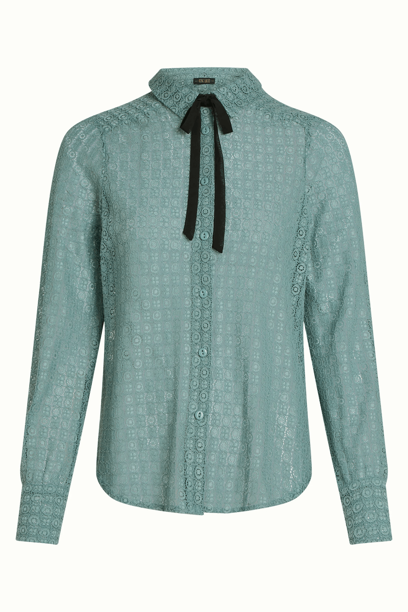 Kuningas Louie Elia Paita Valkoinen Pitsi