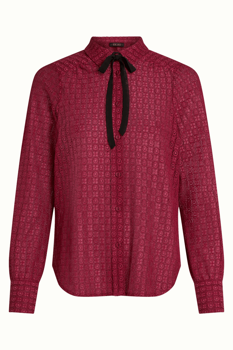 Kuningas Louie Elia Paita Valkoinen Pitsi