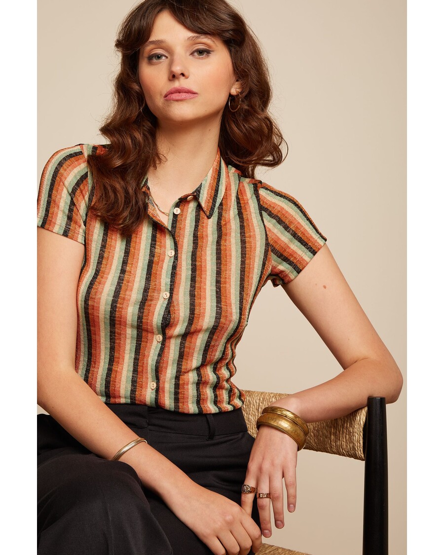 King Louie Blouse Piso Stripe