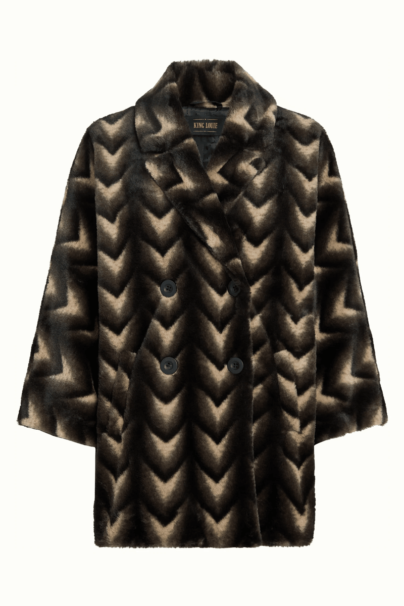 King Louie Shiya Kimono Coat Deco Fur
