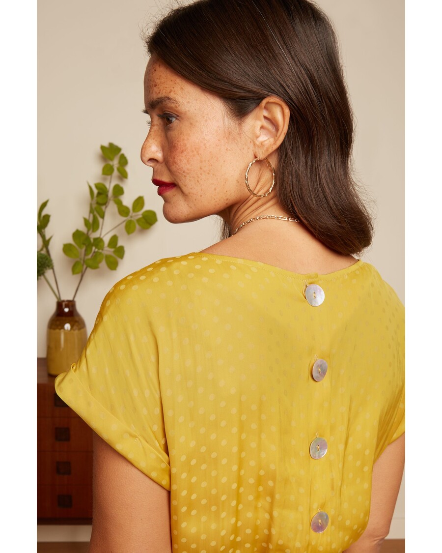 King Louie Betty Loose Fit Dress Bisque