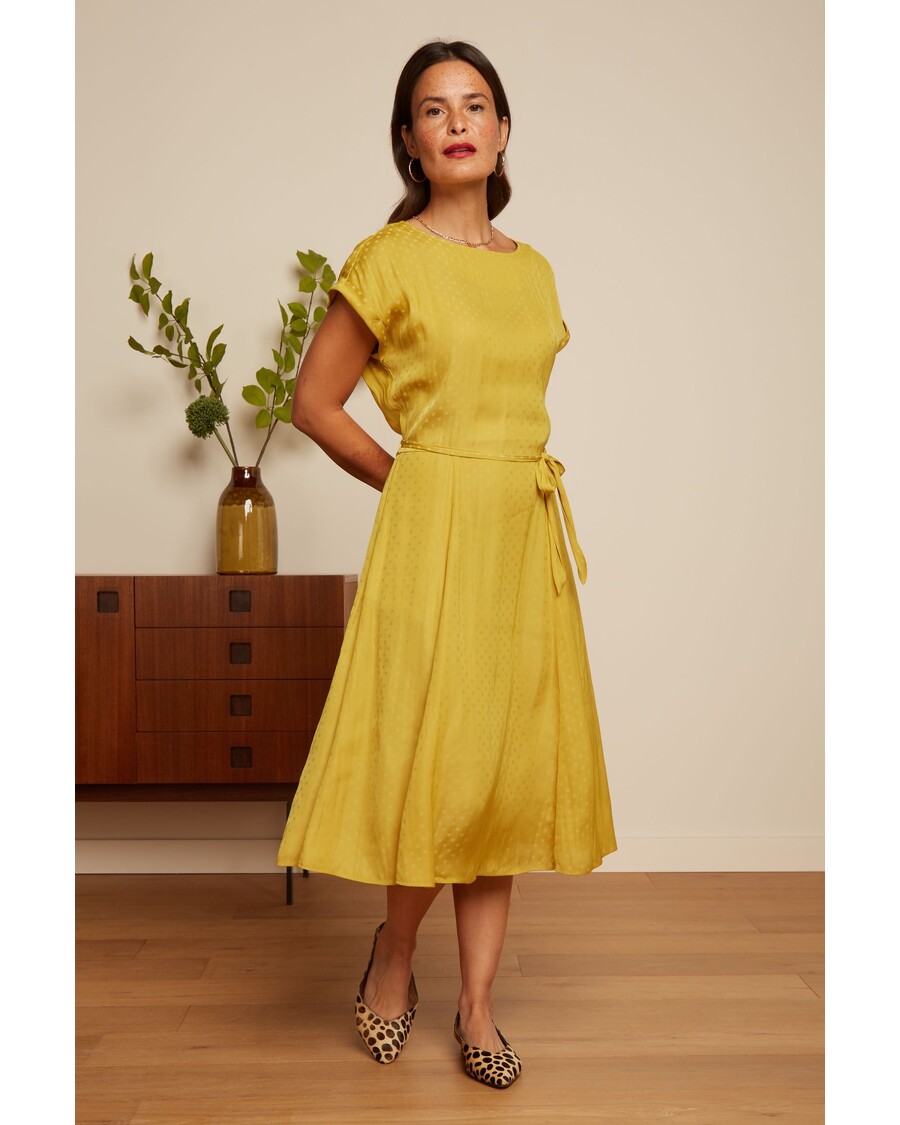 King Louie Betty Loose Fit Dress Bisque