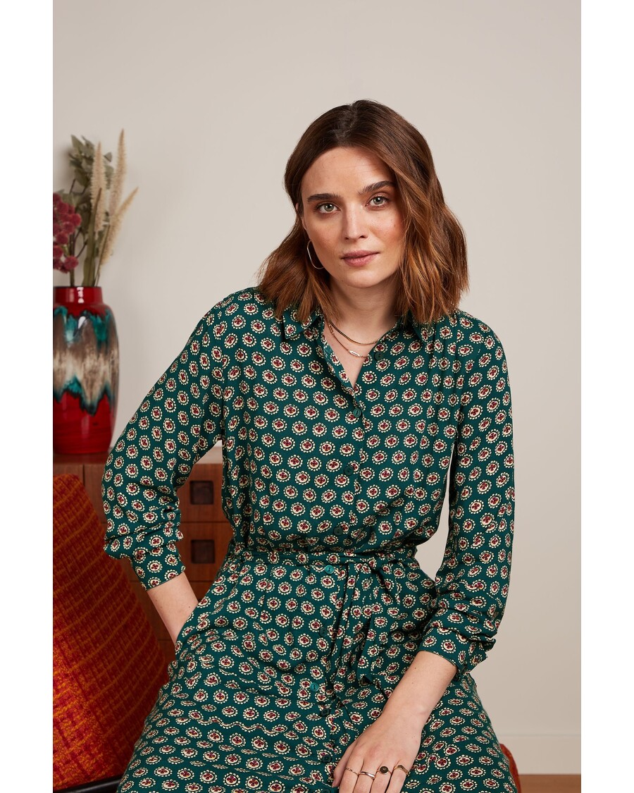 King Louie Olive Midi Dress Elliot