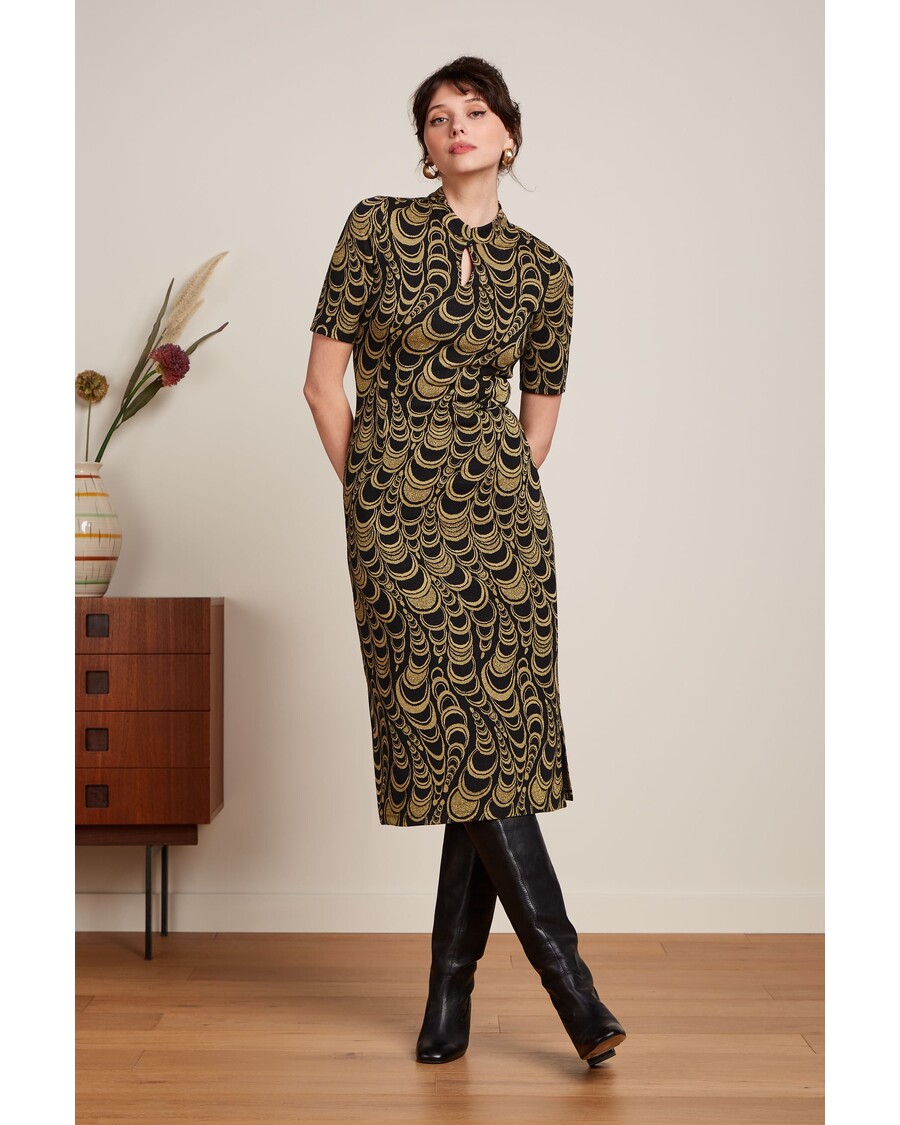 King Louie Chinese Midi Dress Bobbin Jacquard