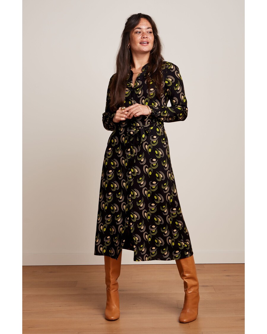 King Louie Olive Midi Dress Beat