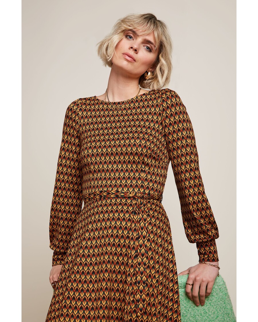 King Louie Betty Bellsleeve Dress Dandy