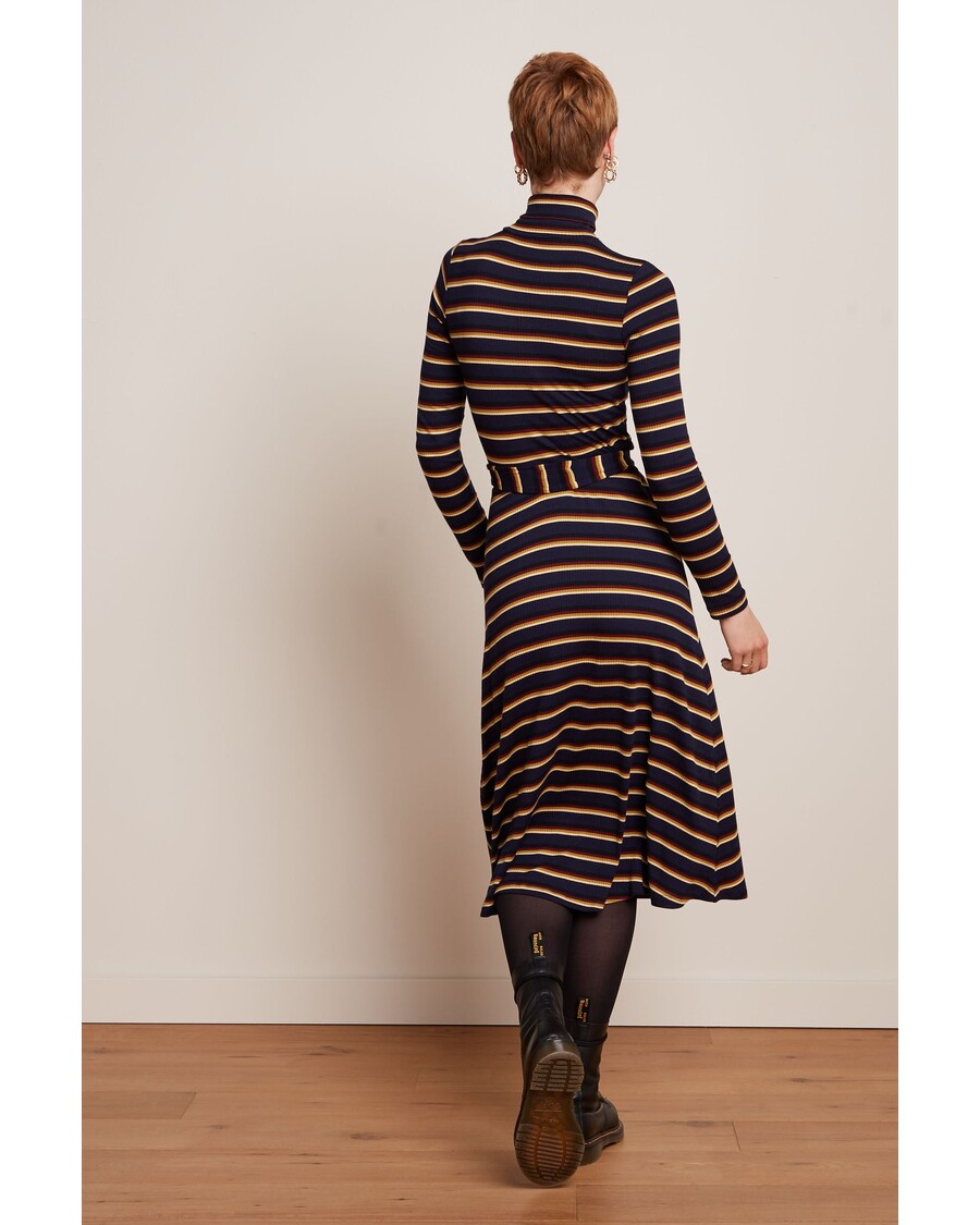 King Louie Rollneck Dress Century Stripe