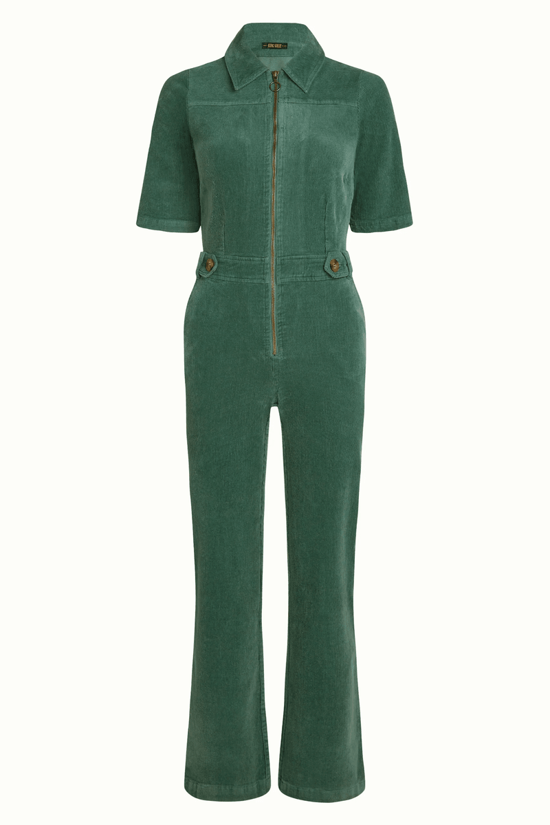 Kuningas Louie Garbo Vetoketjuhyppypuku Samettikangas