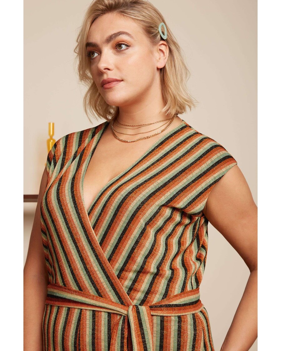 King Louie Mary Jumpsuit Piso Stripe