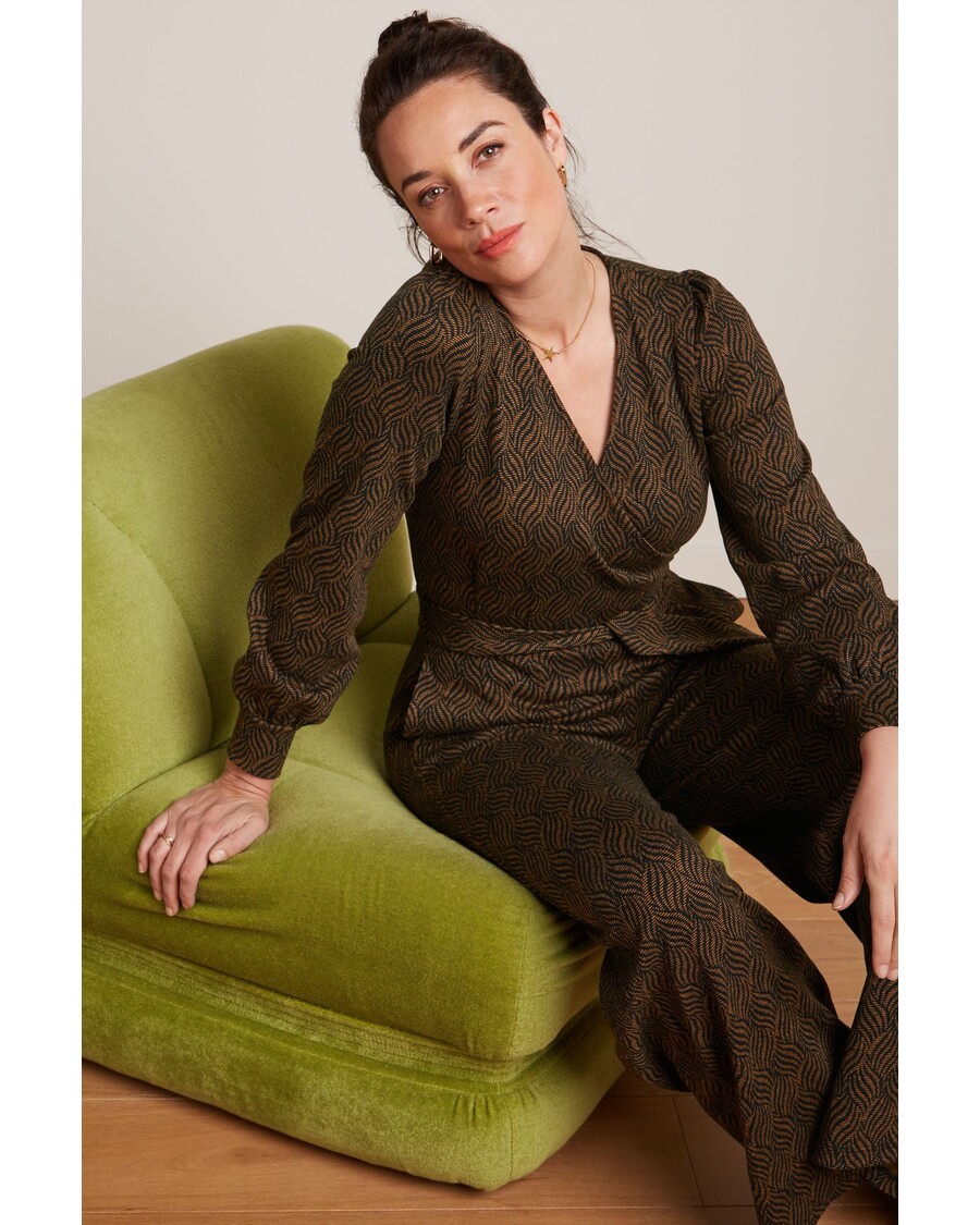 King Louie Zita Jumpsuit Ruby Jacquard