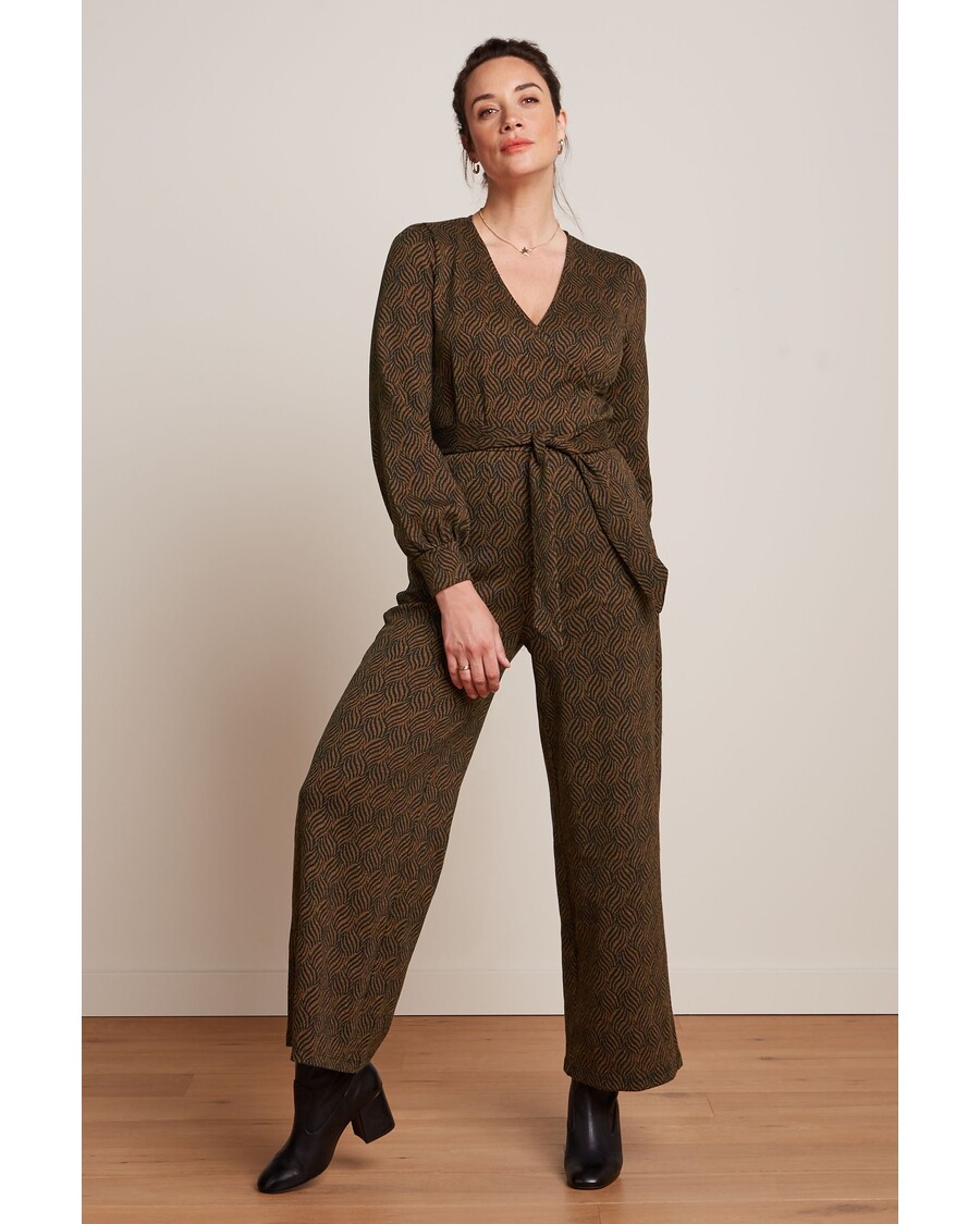 King Louie Zita Jumpsuit Ruby Jacquard