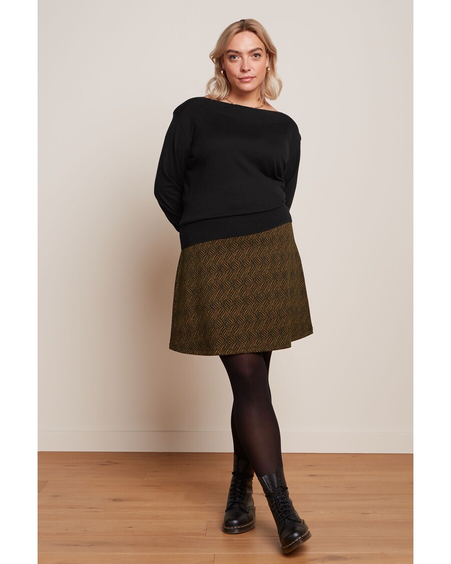 King Louie Border Skirt Ruby Jacquard