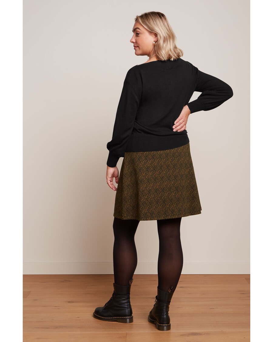 King Louie Border Skirt Ruby Jacquard