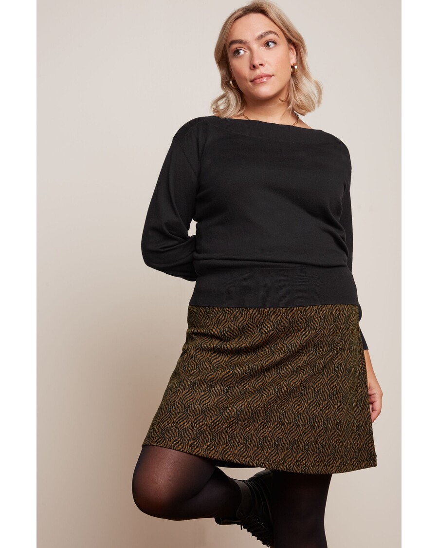 King Louie Border Skirt Ruby Jacquard