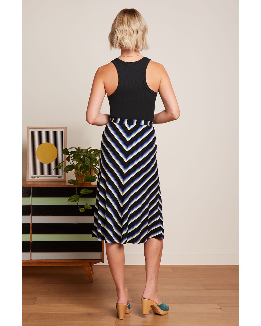 King Louie Juno Midi φούστα έμπλα ρίγα