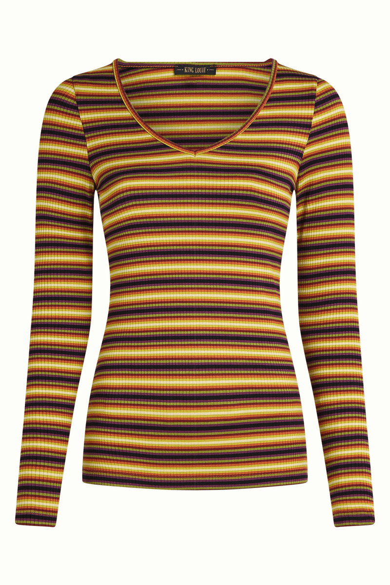 King Louie Carice V Top Eira Stripe