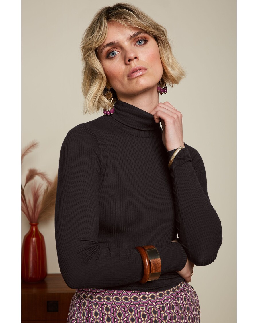 King Louie Rollneck Top Uni Rib