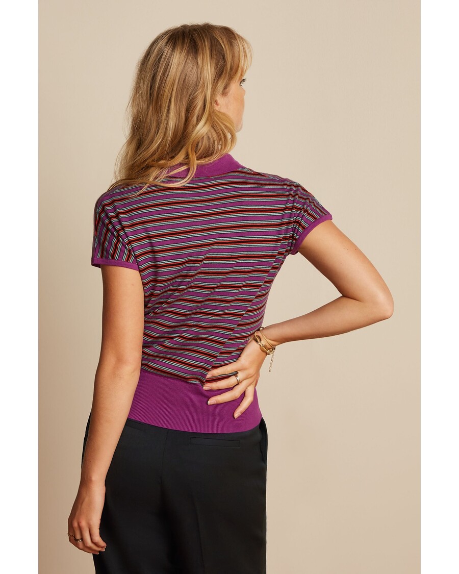 King Louie Ann Polo Top Bee Stripe