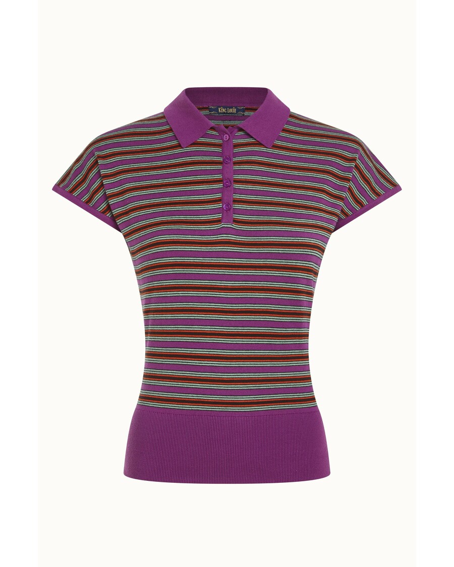 King Louie Ann Polo Top Bee Stripe