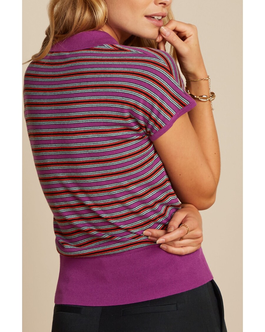 King Louie Ann Polo Top Bee Stripe