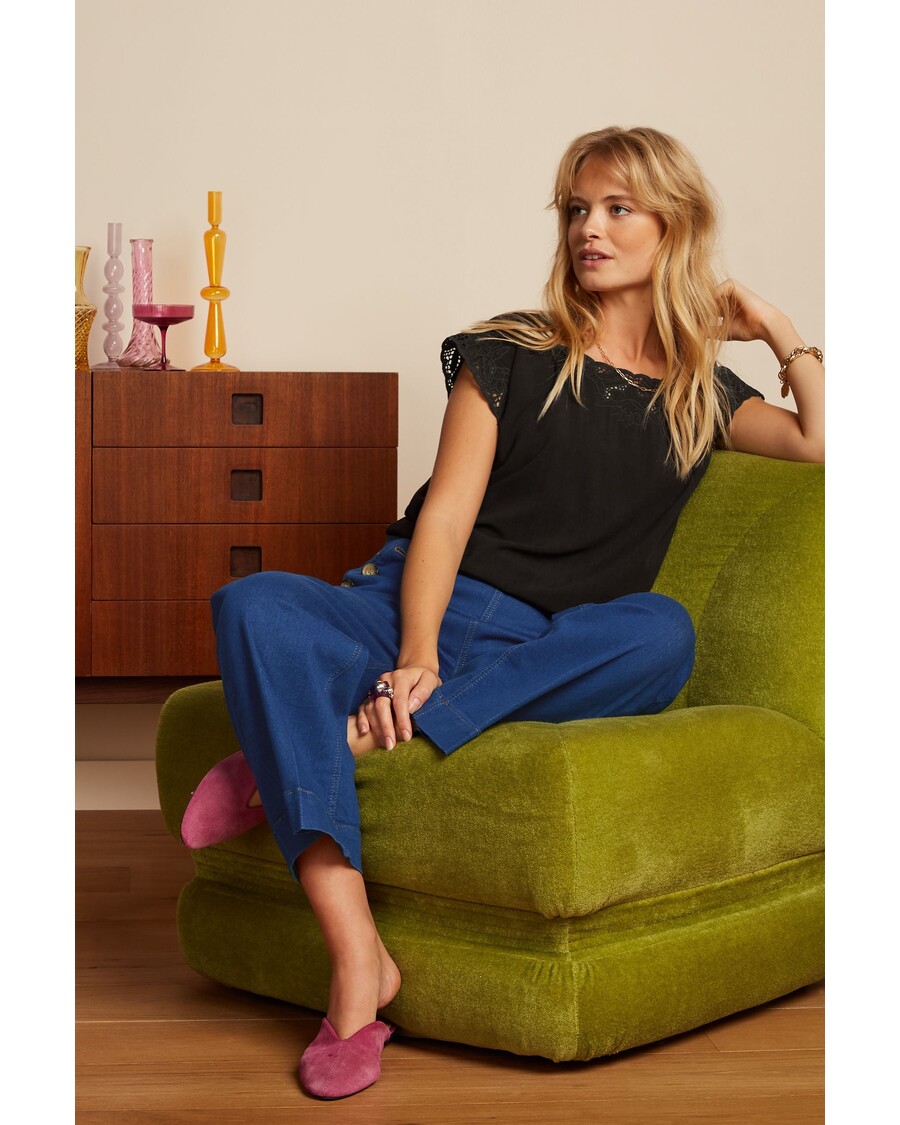 King Louie Betty Top Aurelie Embroidery