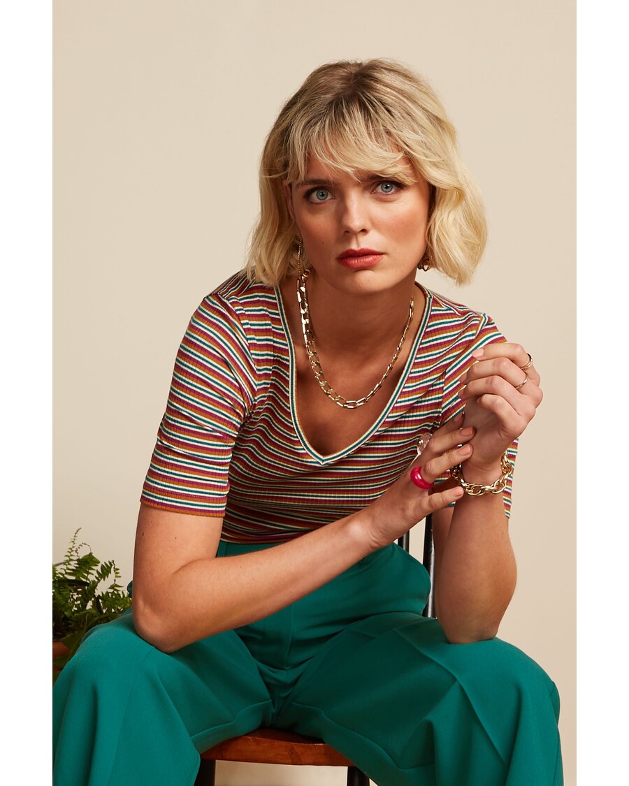 King Louie Carice V Top Jones Stripe