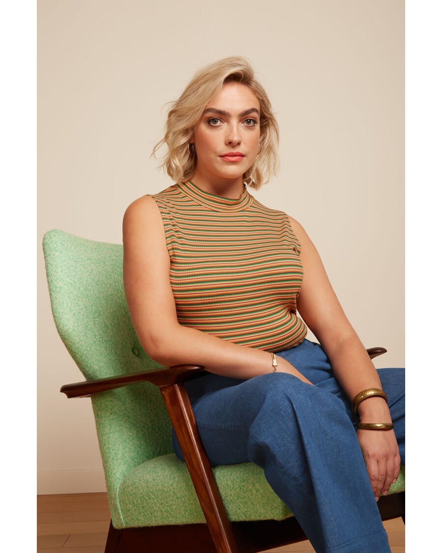 King Louie Turtle Top Boxy Stripe