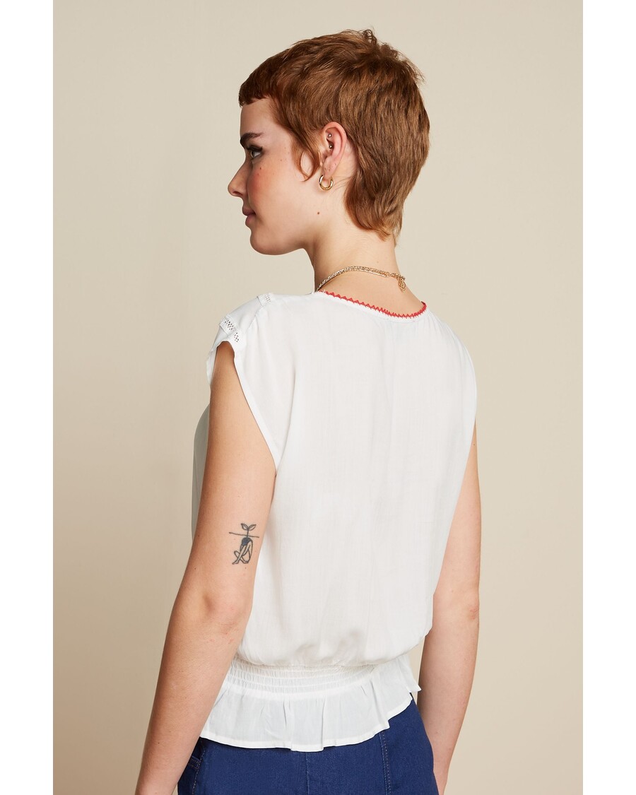 King Louie Selly Top Citrine Embroidery