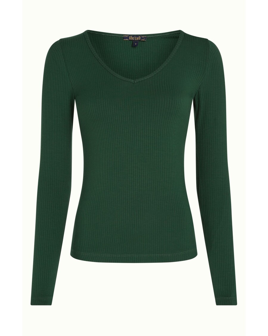 King Louie Carice V Top Uni Rib