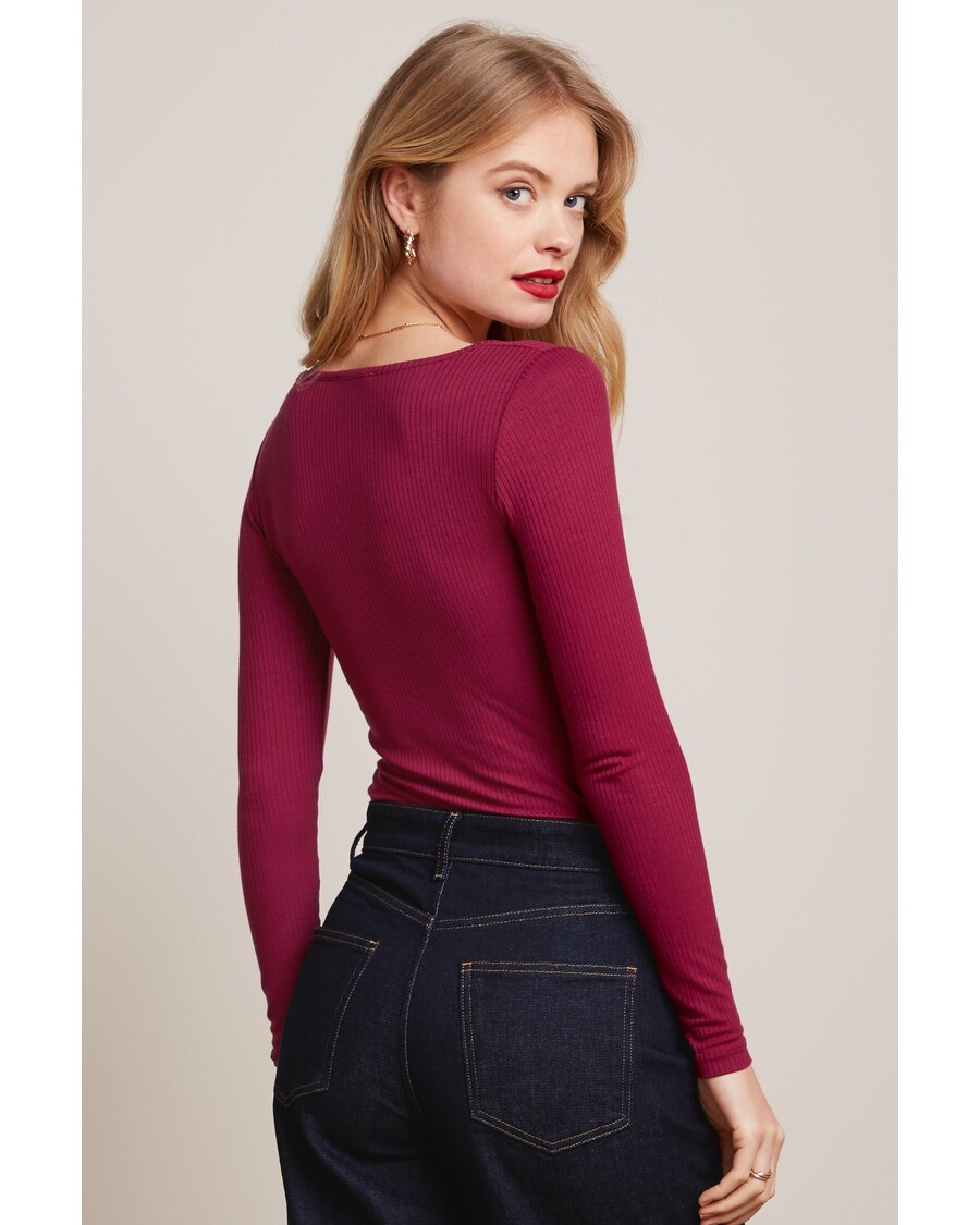 King Louie Carice V Top Uni Rib