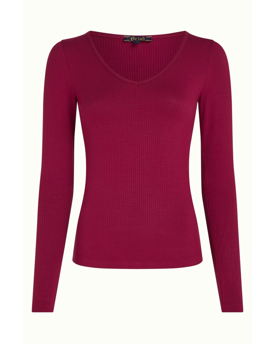 King Louie Carice V Top Uni Rib