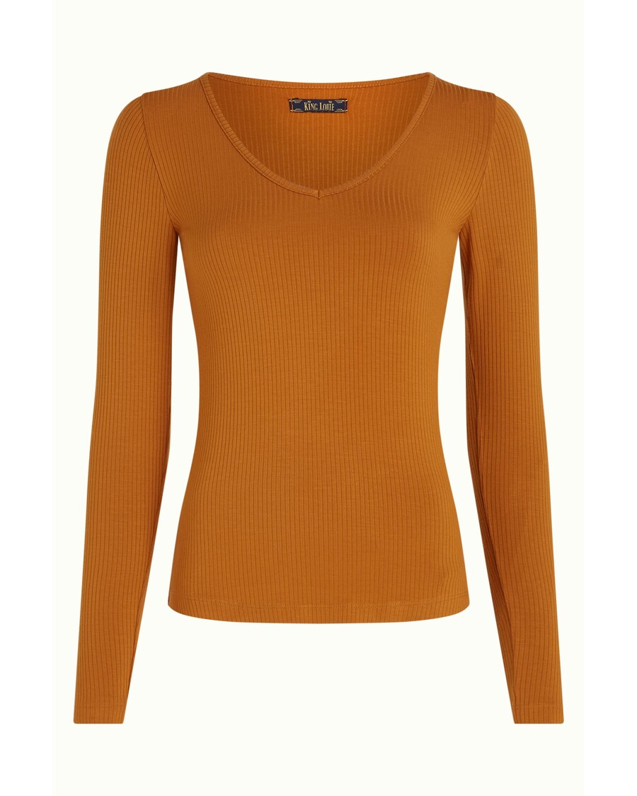 King Louie Carice V Top Uni Rib