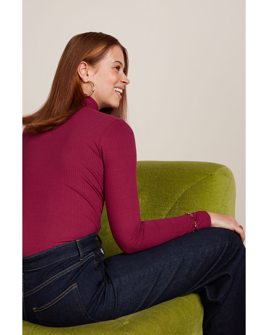 King Louie Rollneck Top Uni Rib