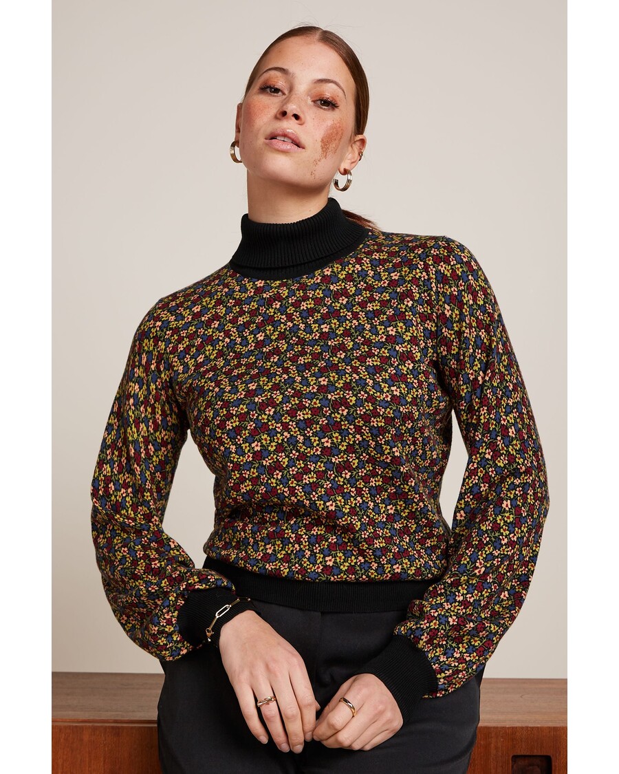 King Louie Rollneck Bell Top Flaminga