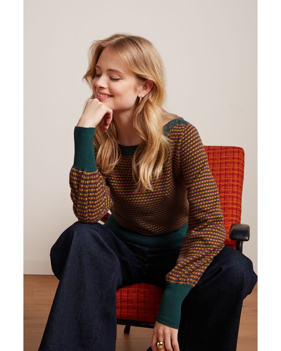 King Louie Audrey Bell Sleeve Top Graham