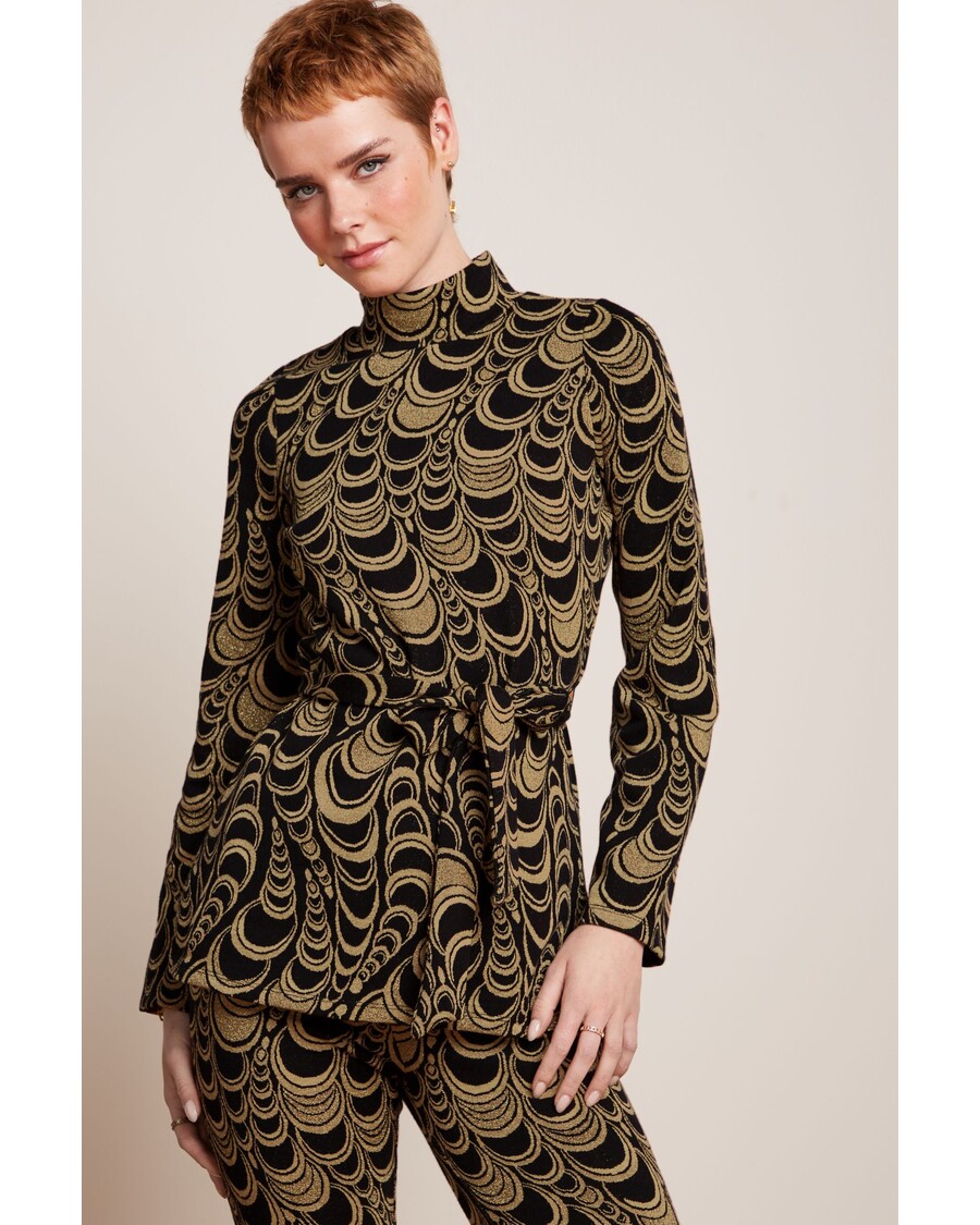 King Louie Heloise Tunic Top Bobbin Jacquard
