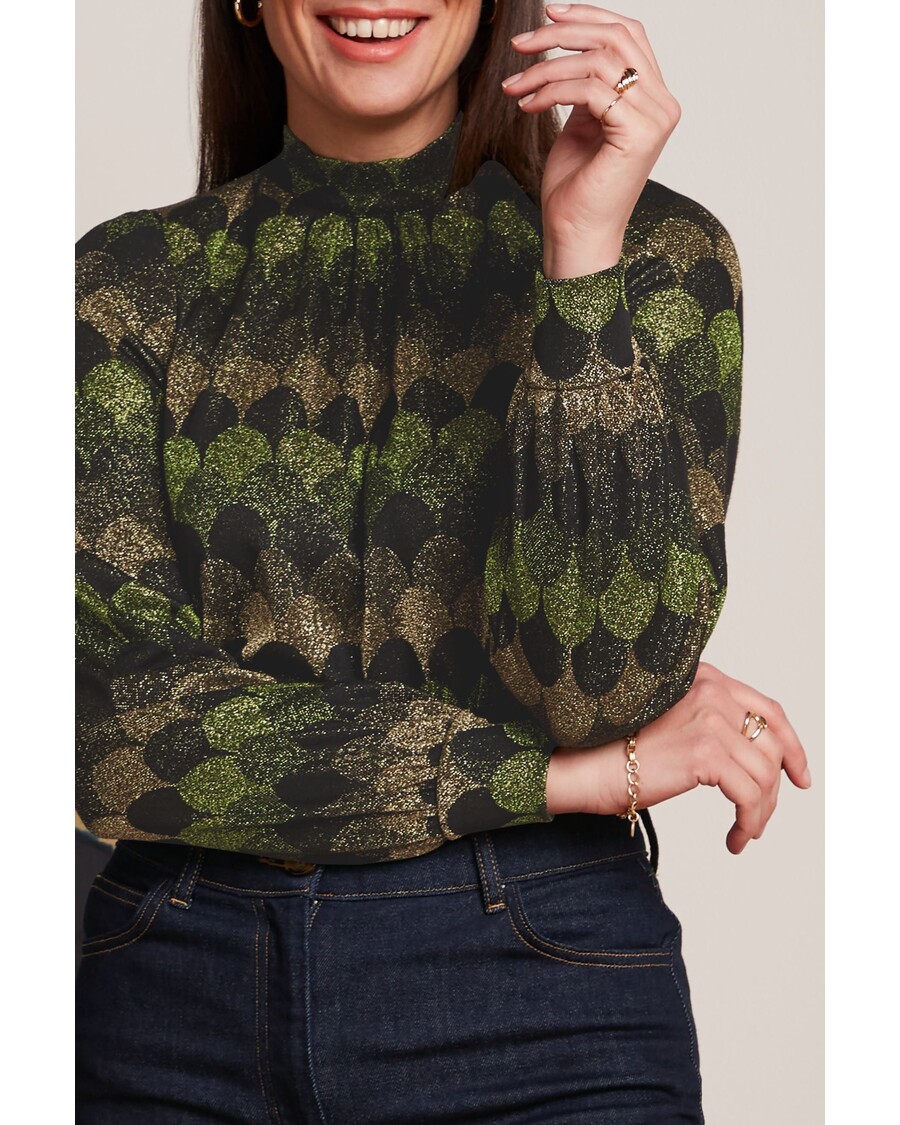 King Louie Phoebe Top Diva Jacquard