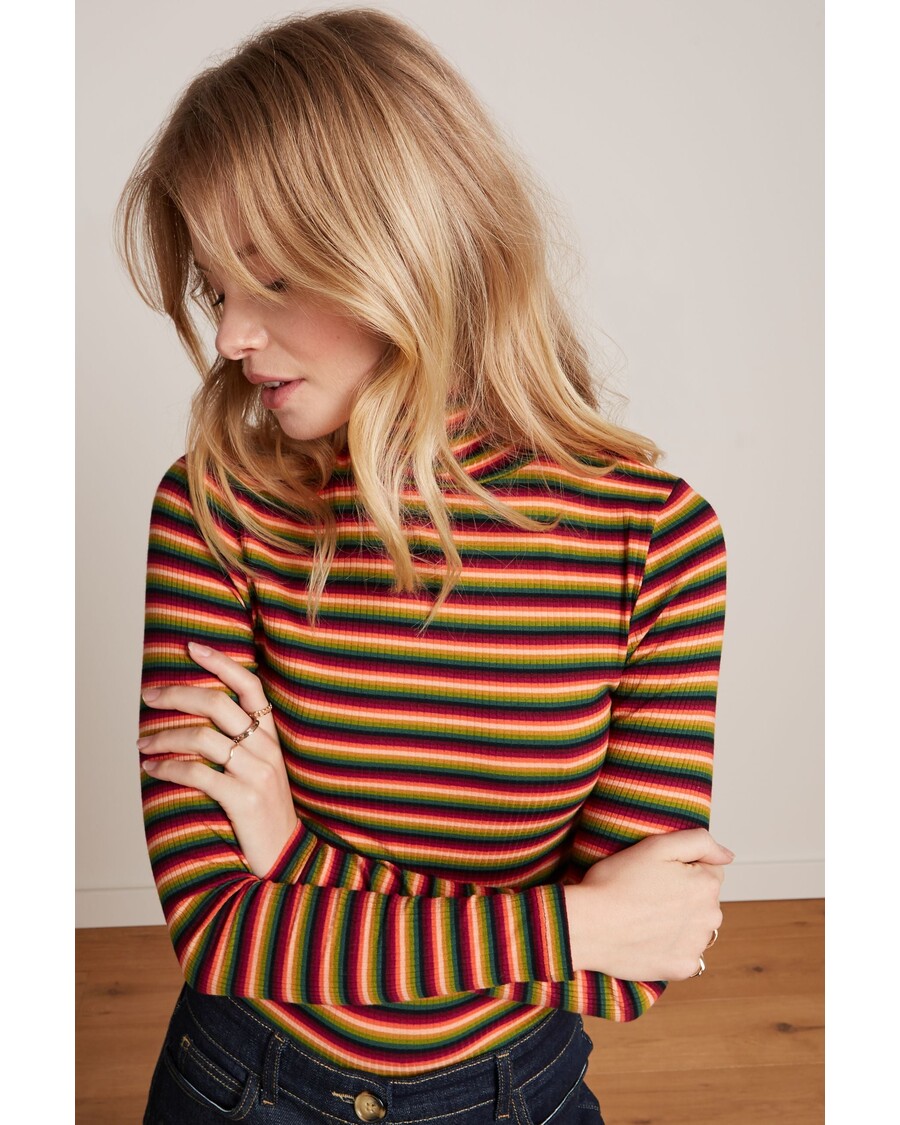 King Louie Rollneck Top Mimmi Stripe