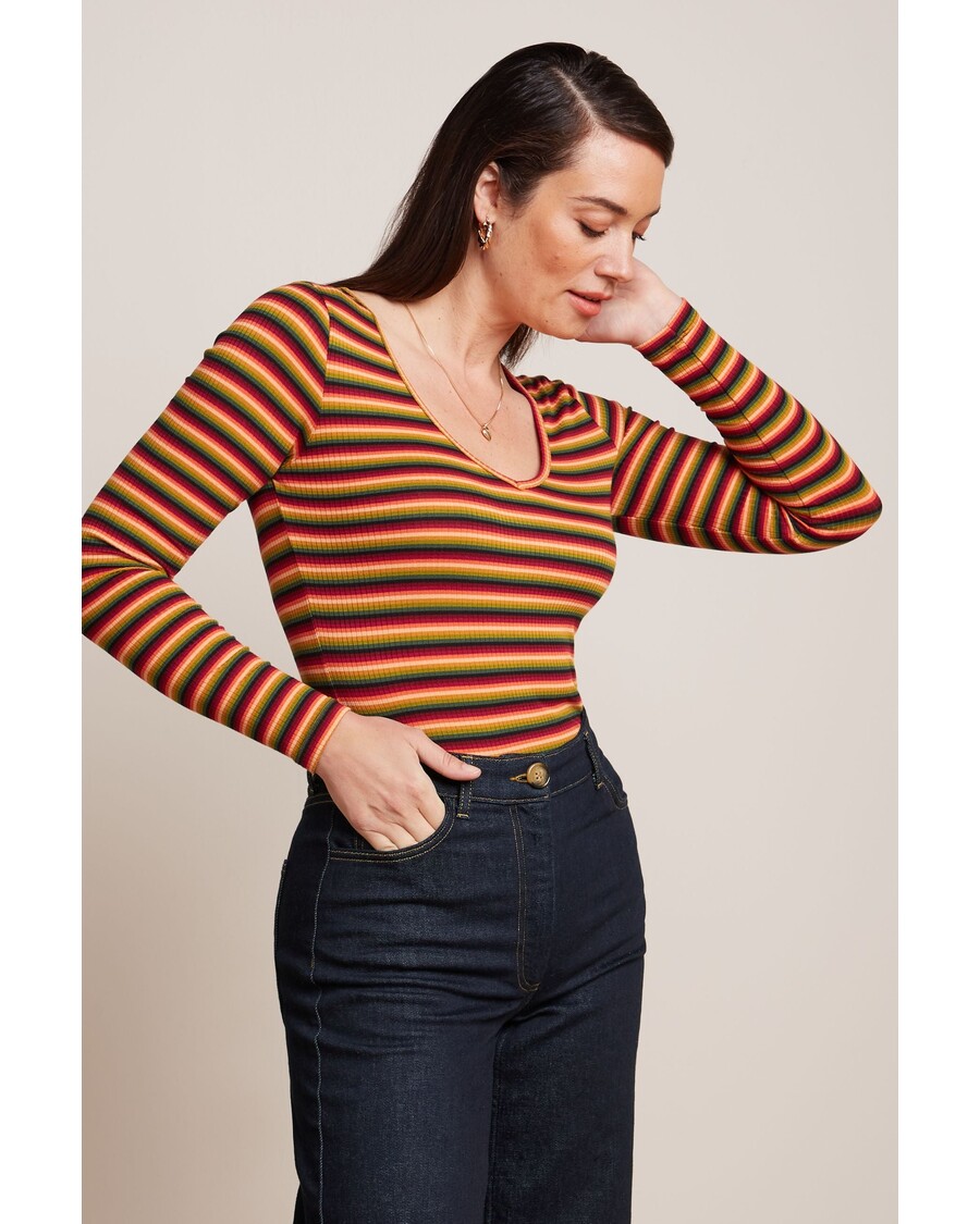 King Louie Carice V Top Mimmi Stripe