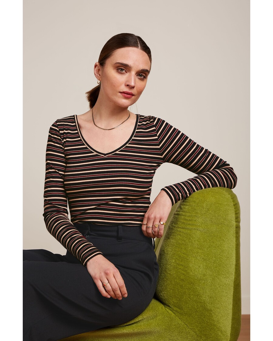 King Louie Carice V Top Pimm Stripe