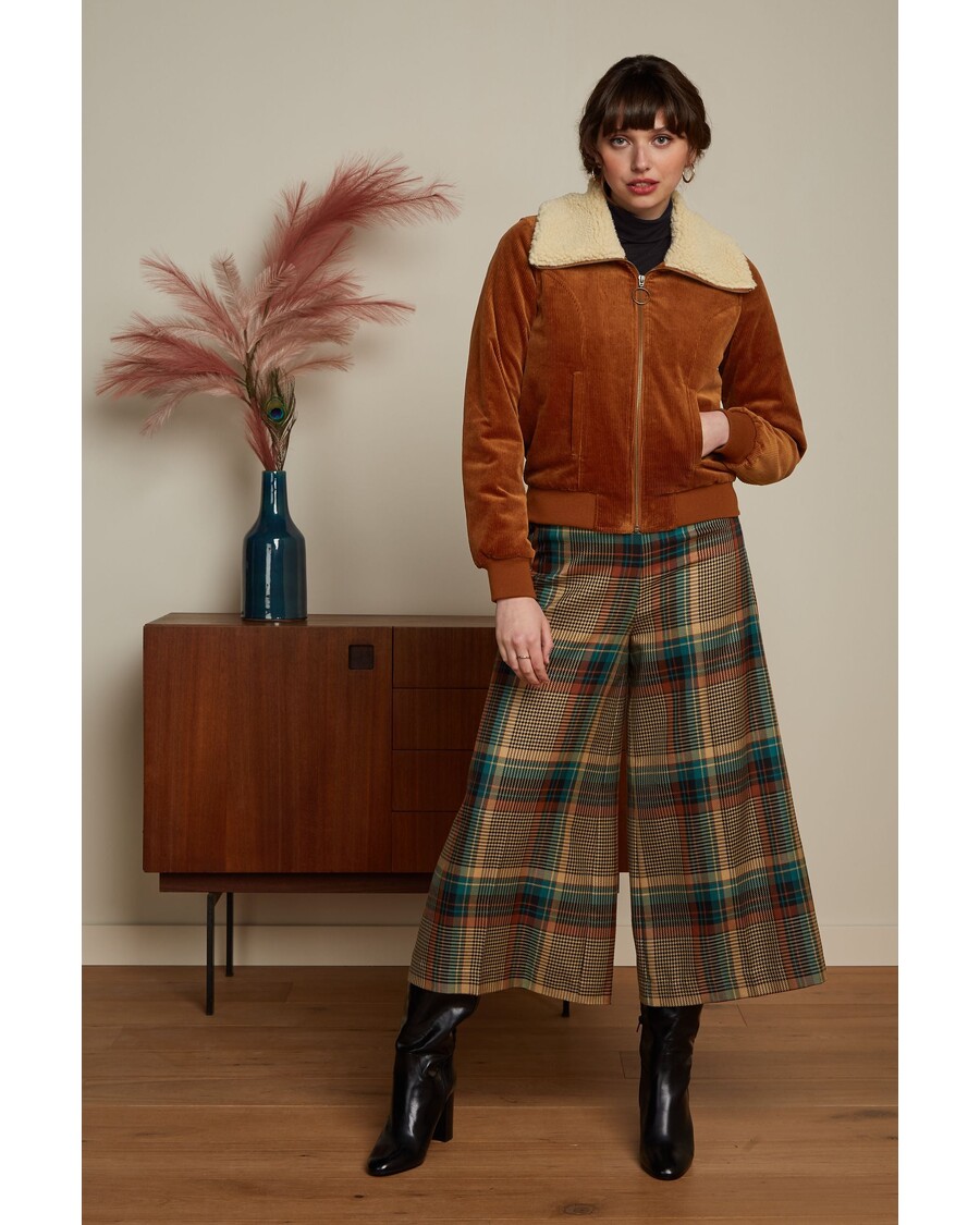 King Louie Pia Culotte Feathers Check