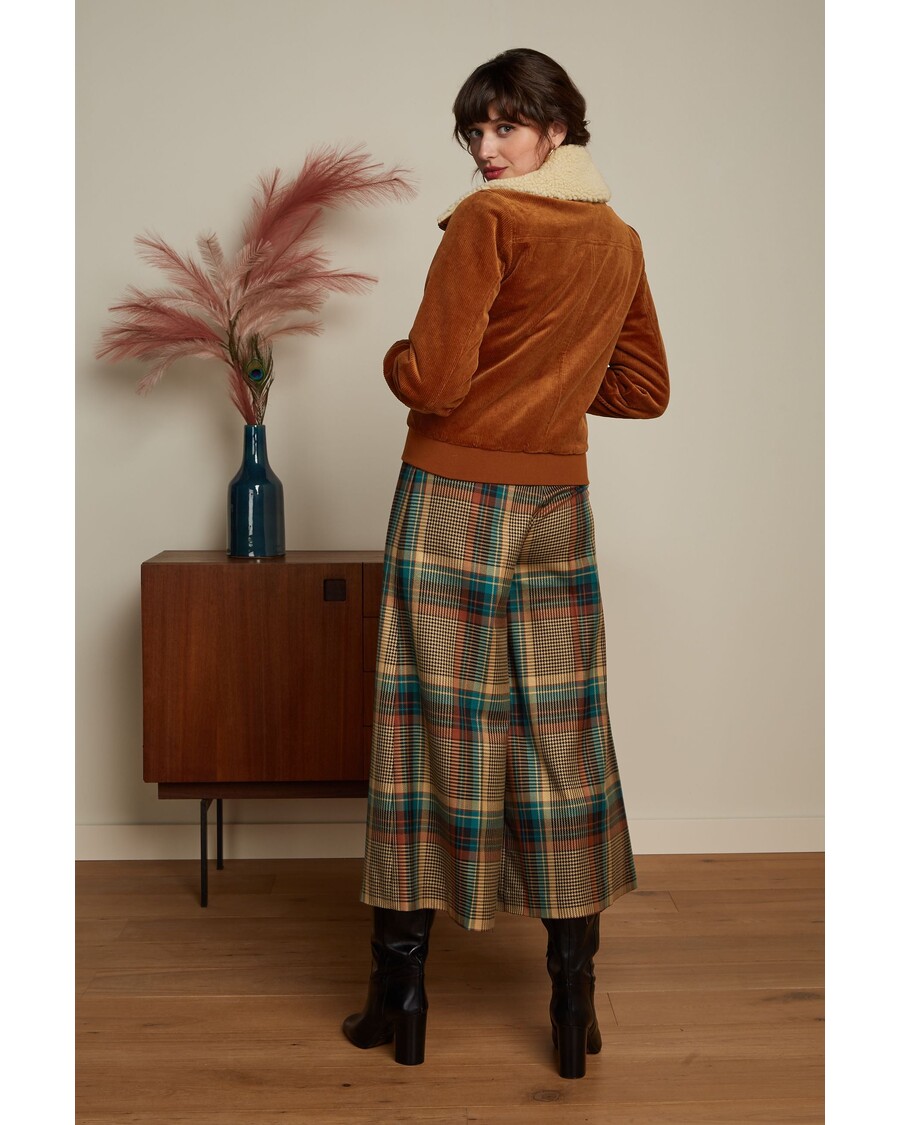 King Louie Pia Culotte Feathers Check