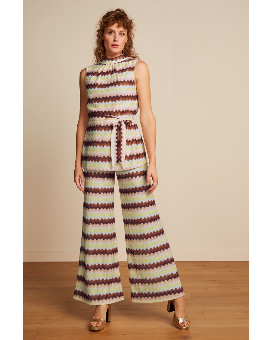 King Louie Border Palazzo Pants Carmine