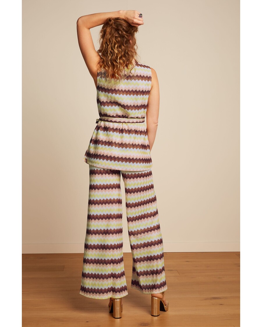 King Louie Border Palazzo Pants Carmine