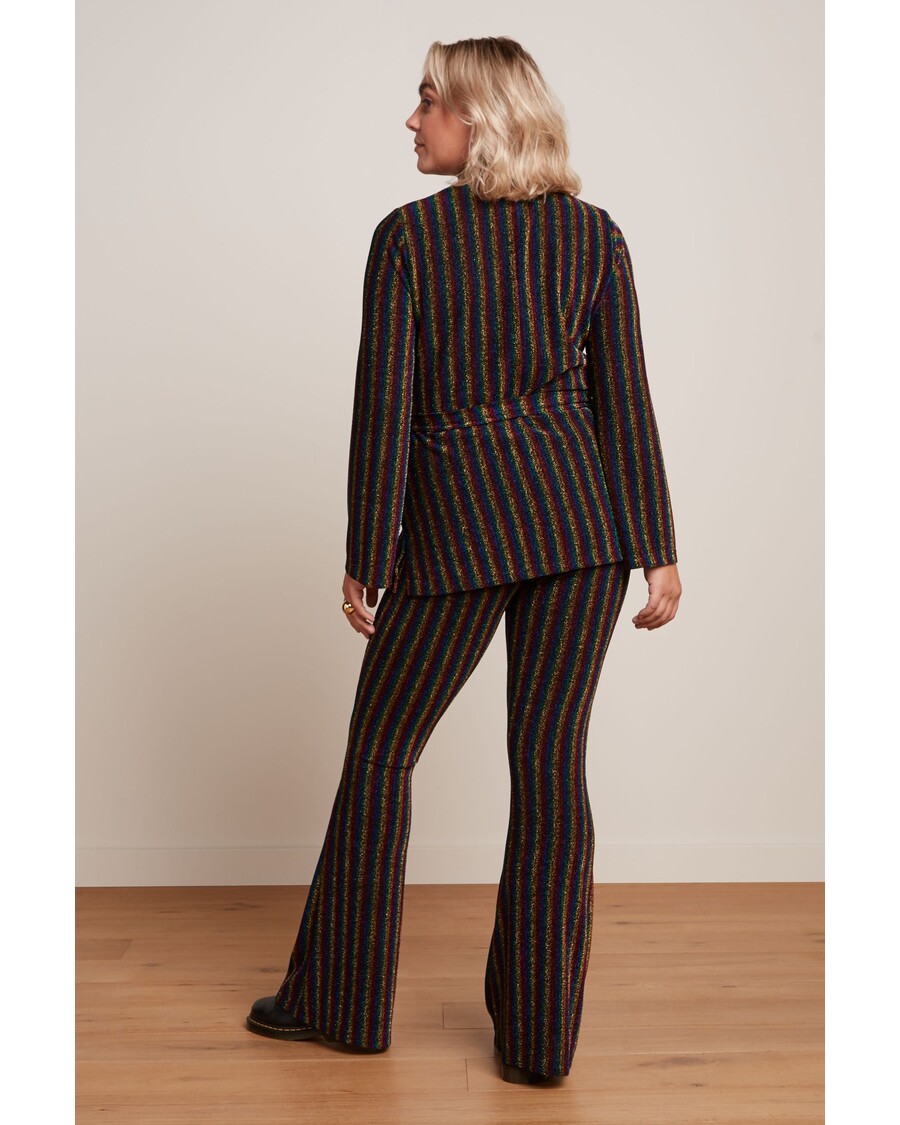 King Louie Border Flared Pants Alma Lurex