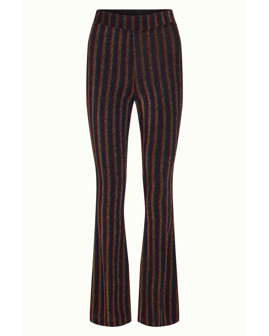 King Louie Border Flared Pants Alma Lurex