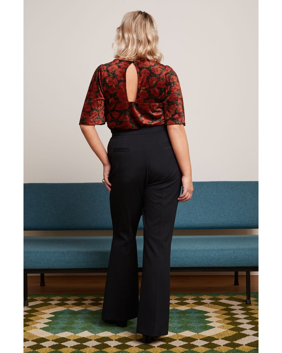 King Louie Marcie Flared Trousers Aurora