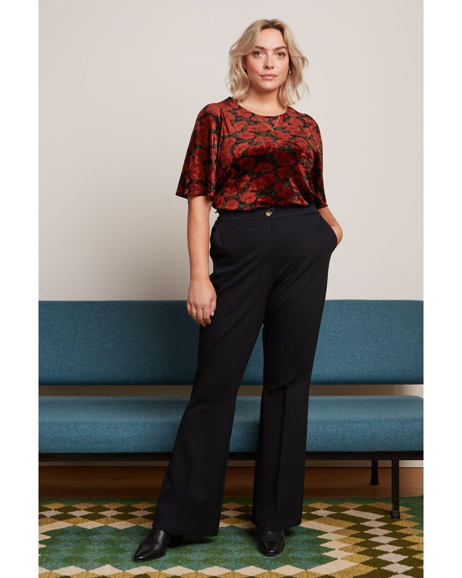 King Louie Marcie Flared Trousers Aurora
