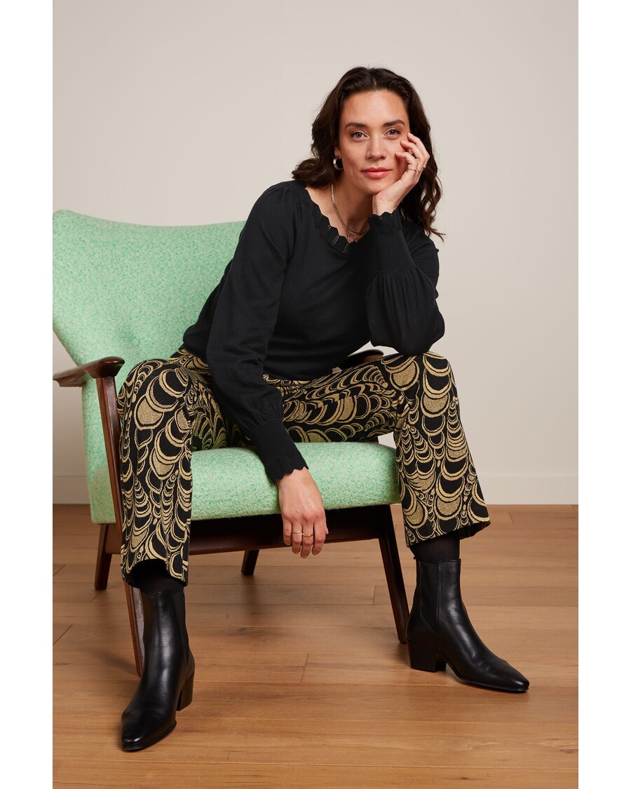 King Louie Luz Cropped Pants Bobbin Jacquard