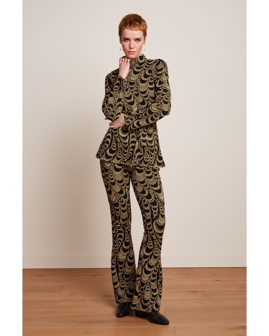 King Louie Flared Pants Bobbin Jacquard